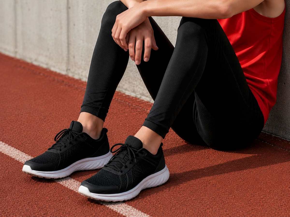 Coureur effectuant des étirements avant une séance de course à pied